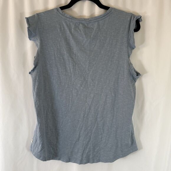 Toad and Co Tank Top Women's XL Blue Round Neck Organic Cotton Soft Pullover - Picture 9 of 11